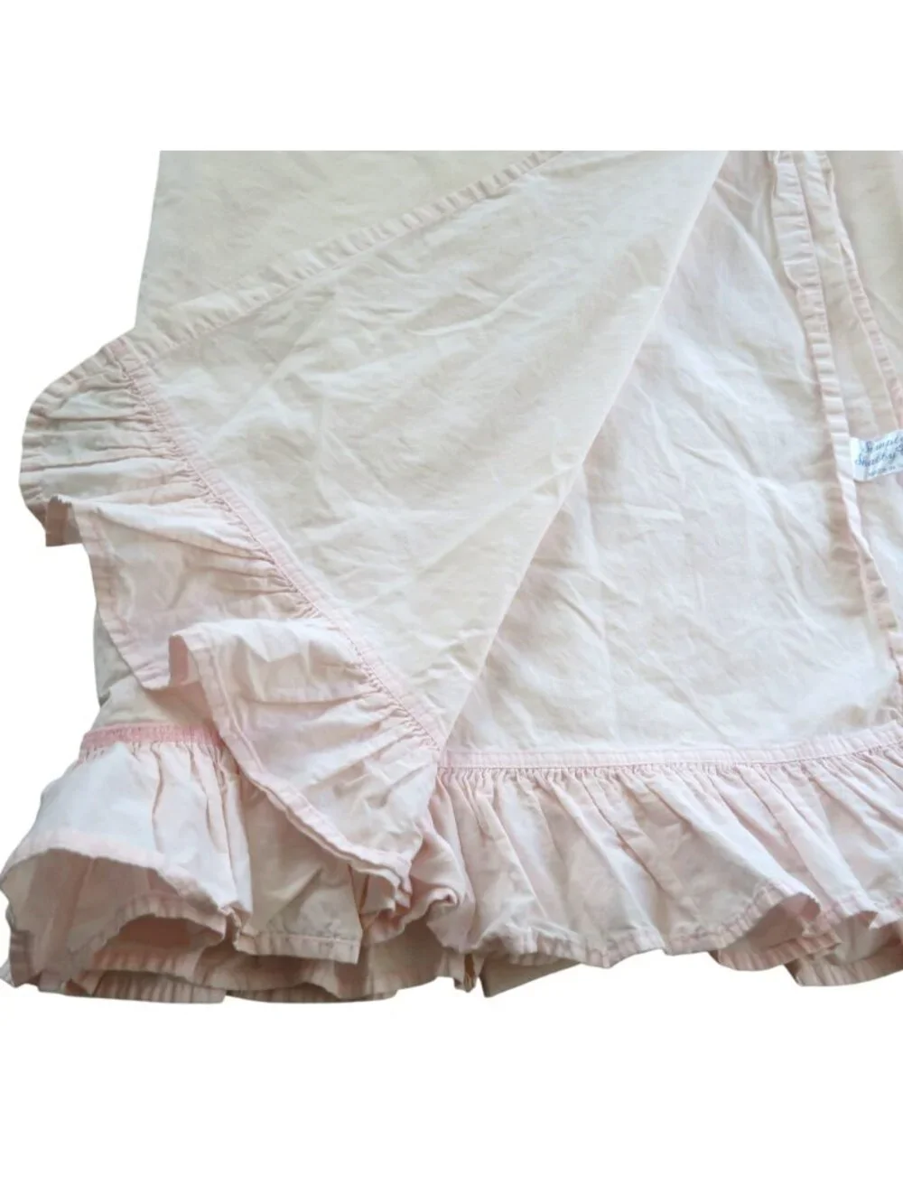 Simply Shabby Chic Light Pink Cotton Twin Flat Sheet Ruffle